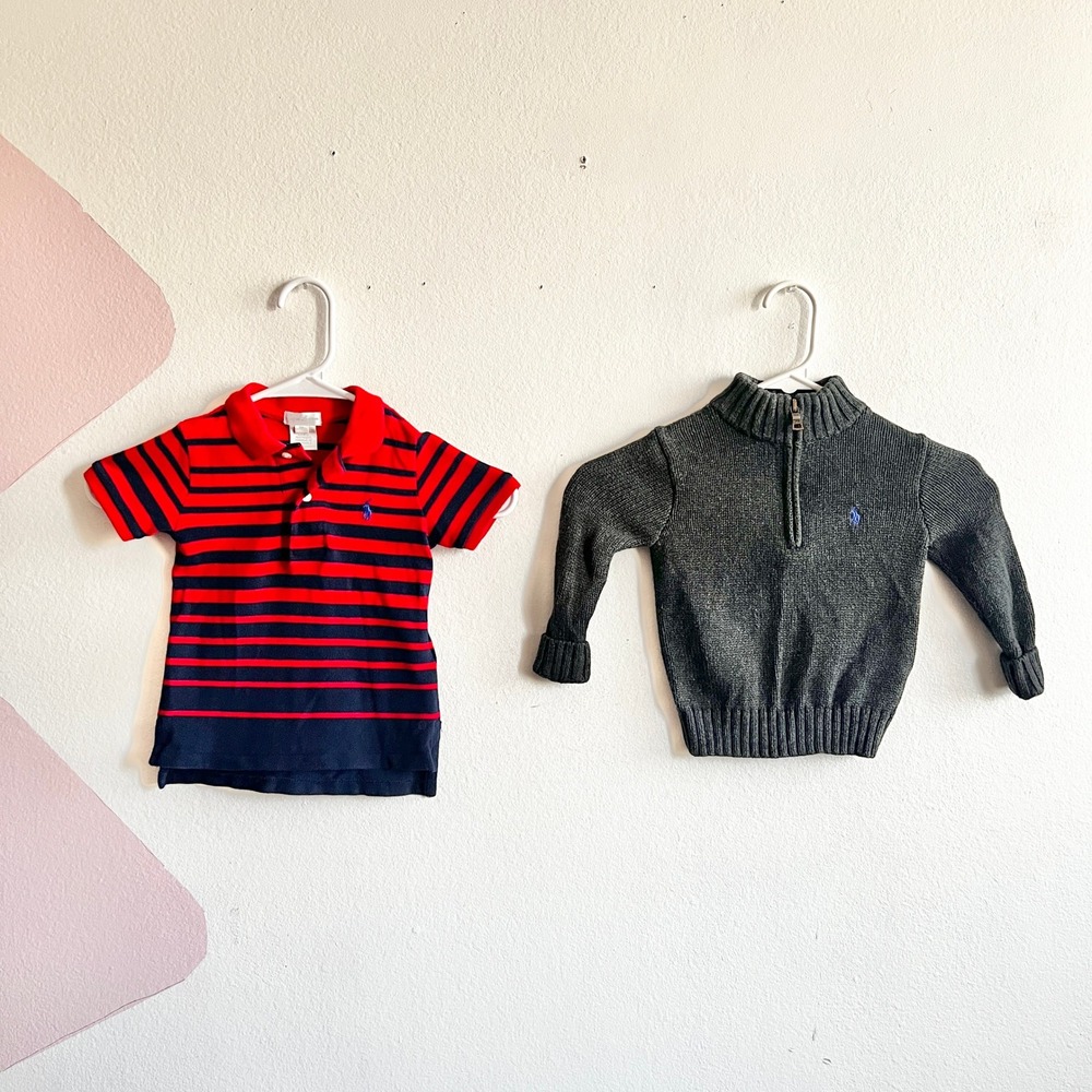 Ralph Lauren Boys 18M Bundle Polo + Sweater
